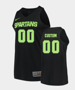Custom Michigan State Spartans Black Jersey
