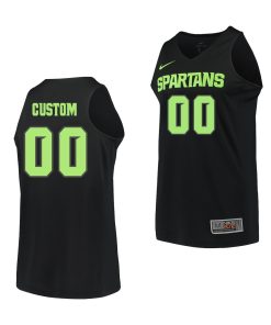 Custom Michigan State Spartans Black College Basketball Jersey