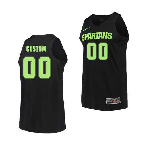 Custom Michigan State Spartans Black College Basketball Jersey