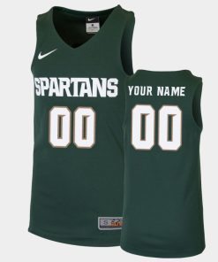 Custom Michigan State Spartans Green Jersey