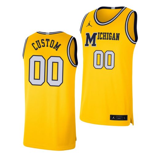 Custom Michigan Wolverines Retro Limited Maize Basketball Jersey