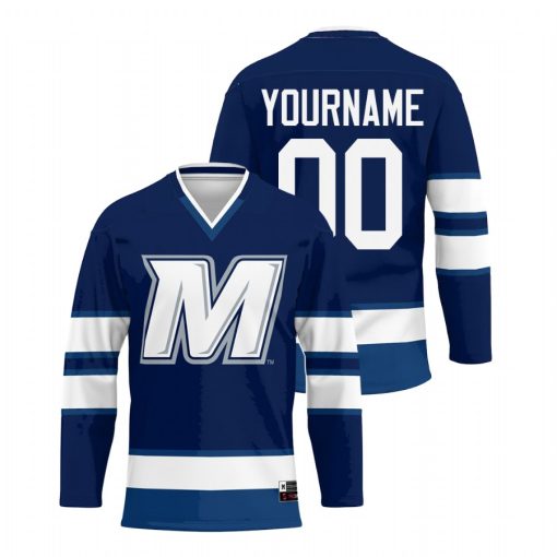 Custom Monmouth Hawks Royal College Hockey Jersey