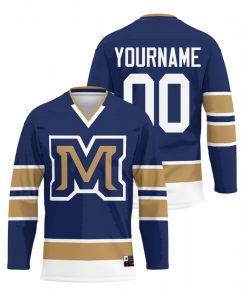 Custom Montana State Bobcats Navy College Hockey Jersey