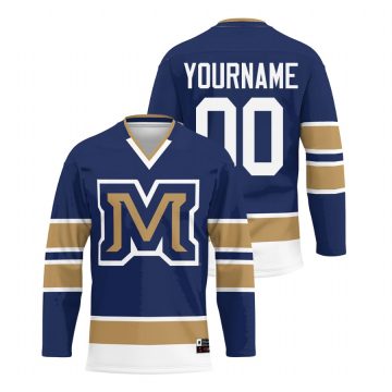Custom Montana State Bobcats Navy College Hockey Jersey