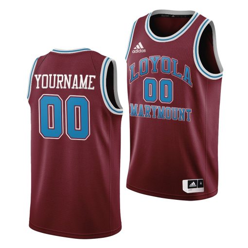Custom NCAA Basketball Loyola Marymount Lions Wine Throwback Jersey