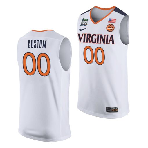 Custom NCAA Basketball Virginia Cavaliers White 2019-20 Away Jersey