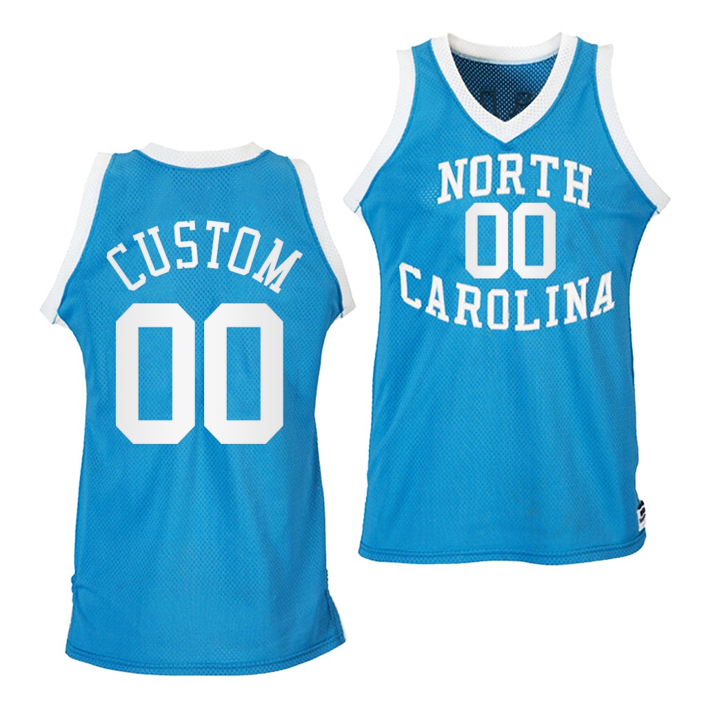 Customize Name Number North Carolina Blue Heritage Road Jersey ...