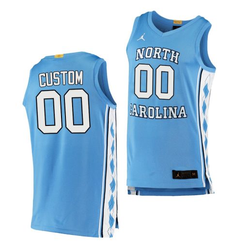 Custom North Carolina Tar Heels Blue College Basketball Jersey