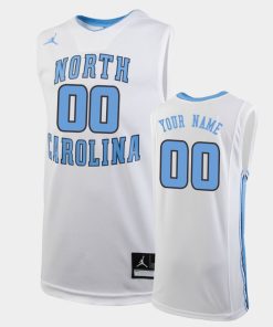 Custom North Carolina Tar Heels White Jersey