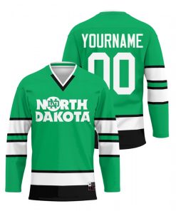 Custom North Dakota Green College Hockey Jersey