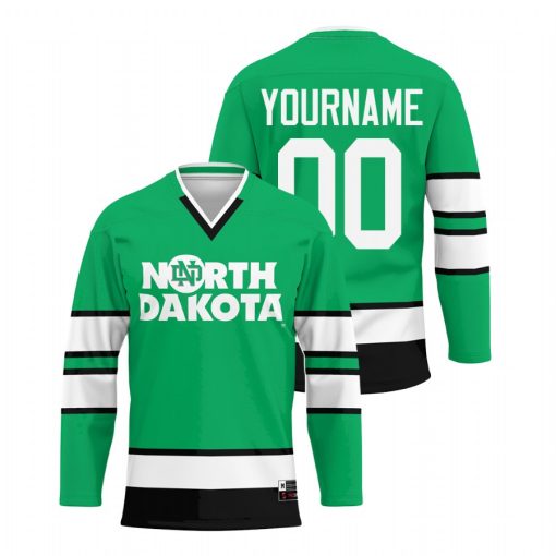 Custom North Dakota Green College Hockey Jersey