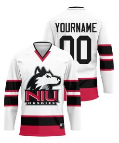 Custom Northern Illinois Huskies White College Hockey Jersey