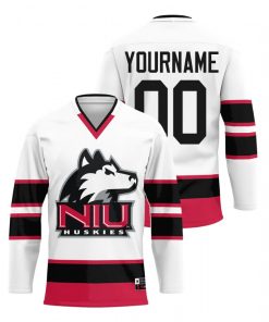 Custom Northern Illinois Huskies White College Hockey Jersey