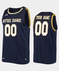 Custom Notre Dame Fighting Iris Notre Dame Fighting Irish Navy 2019-20 College Basketball Jersey
