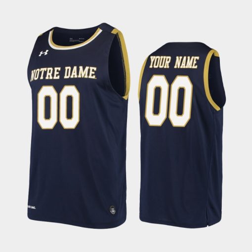 Custom Notre Dame Fighting Iris Notre Dame Fighting Irish Navy 2019-20 College Basketball Jersey