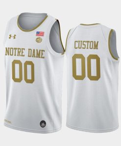Custom Notre Dame Fighting Irish White 2020 Alternate Golden Dome Jersey College Basketball