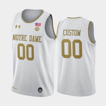 Custom Notre Dame Fighting Irish White 2020 Alternate Golden Dome Jersey College Basketball