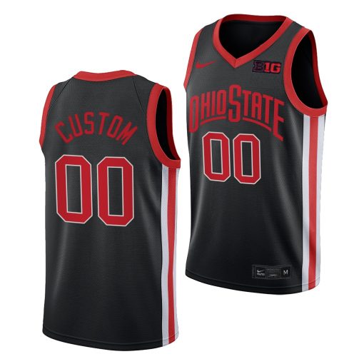 Custom Ohio State Buckeyes Anthracite 2021 Alternate Throwback 90s Jersey