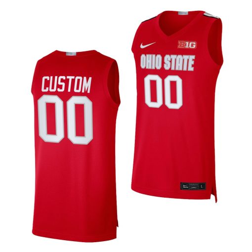 Custom Ohio State Buckeyes Red Jersey 2022-23 College Basketball