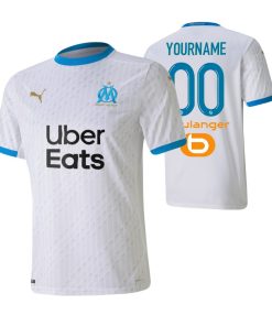 Custom Olympique de Marseille 2021 Home White Jersey