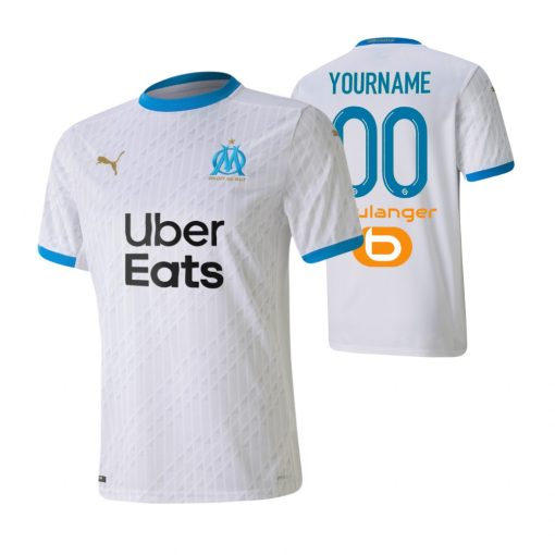 Custom Olympique de Marseille 2021 Home White Jersey