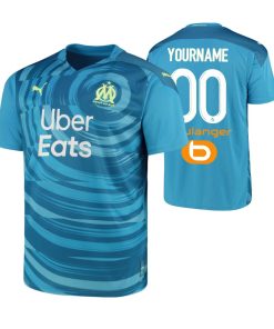 Custom Olympique de Marseille 2021 Third Blue Jersey