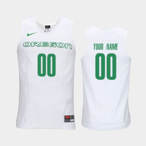 Custom Oregon Ducks White Elite Performance Jersey