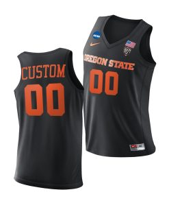 Custom Oregon State Beavers 2021 March Madness Elite 8 Black Pac-12 Jersey