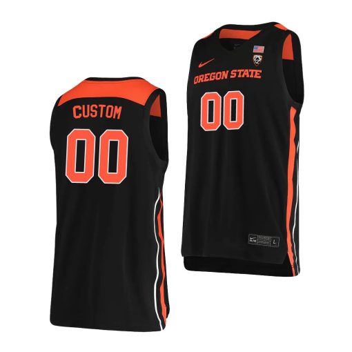 Custom Oregon State Beavers Black 2021 March Madness Sweet 16 Jersey