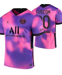 Custom Paris Saint-Germain 2021 Fourth Pink Jersey