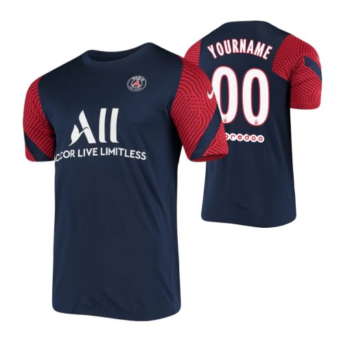 Custom Paris Saint-Germain Raglan Navy Breathe Performance Jersey