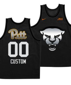 Custom Pitt Panthers Gray 2020-21 Steel City Panther Face Jersey