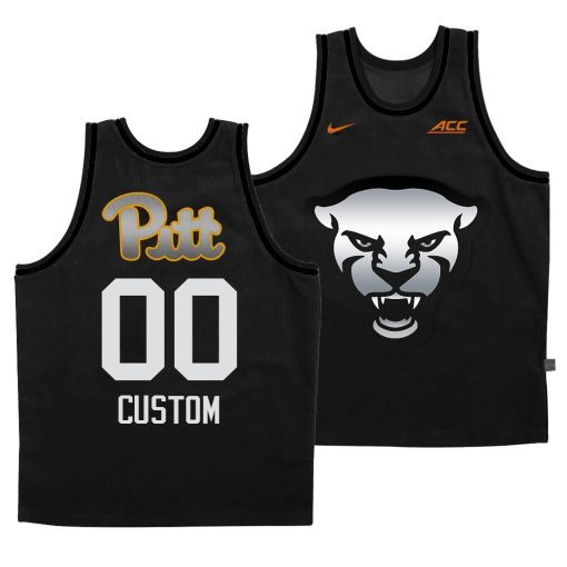 Custom Pitt Panthers Gray 2020-21 Steel City Panther Face Jersey