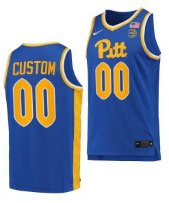 Custom Pitt Panthers Royal Jersey 2022-23 College Basketball