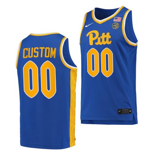 Custom Pitt Panthers Royal Jersey 2022-23 College Basketball