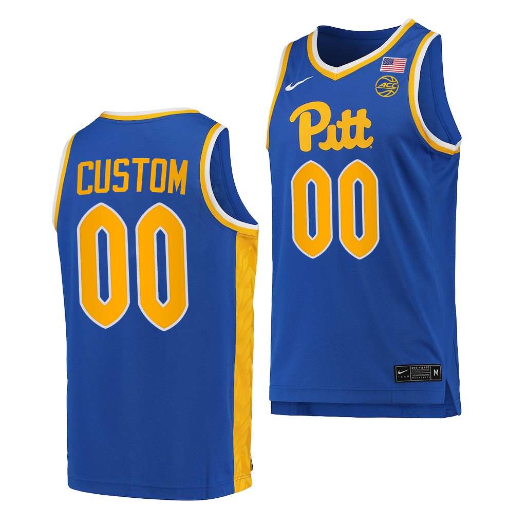 Custom Pitt Panthers Royal Jersey 2022-23 College Basketball - Heretro.com