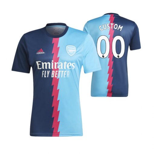 Custom Arsenal 2022-23 Pre Match Navy Jersey