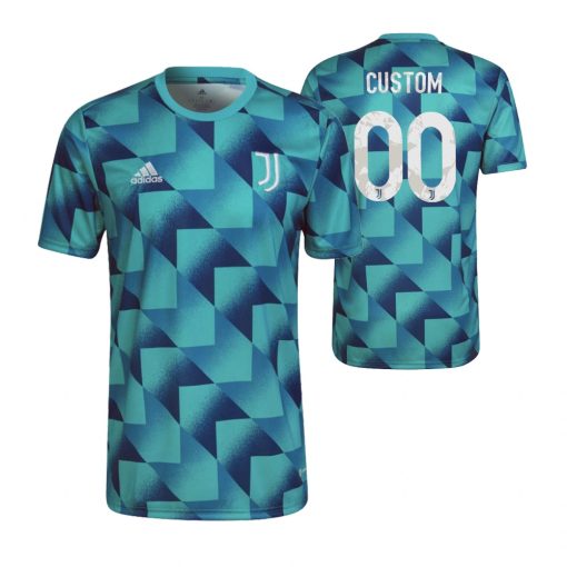 Custom Juventus 2022-23 Pre-Match Teal Jersey