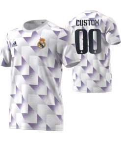 Custom Real Madrid 2022 Pre Match White Jersey