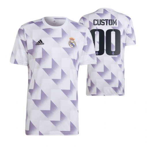 Custom Real Madrid 2022 Pre-Match White Jersey