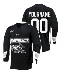 Custom Providence Friars Black College Hockey Jersey