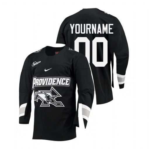 Custom Providence Friars Black College Hockey Jersey