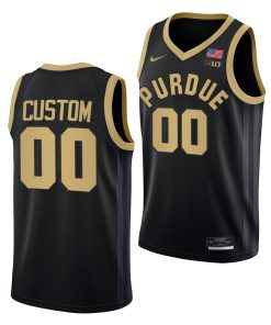 Custom Purdue Boilermakers College Basketball Uniform Black Jersey 2022-23