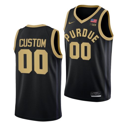 Custom Purdue Boilermakers College Basketball Uniform Black Jersey 2022-23