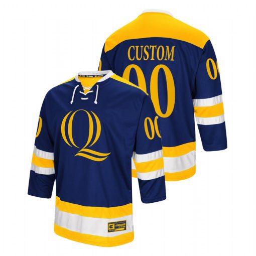 Custom Quinnipiac Bobcats Navy College Hockey Hockey Jersey