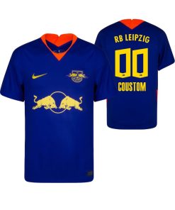 Custom RB Leipzig 2020-21 Away Navy Official Jersey