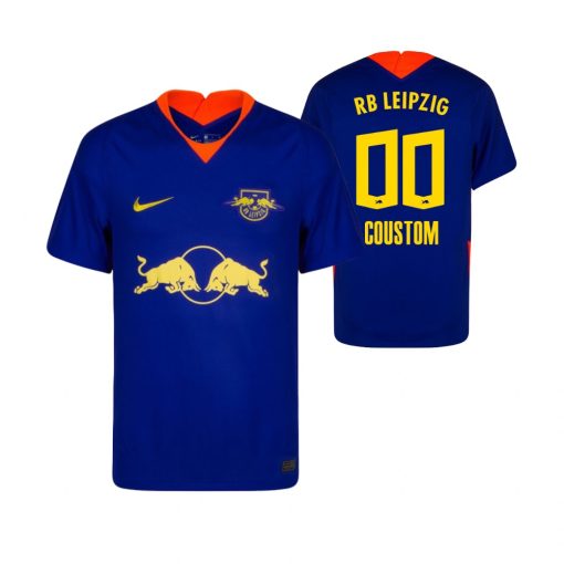 Custom RB Leipzig 2020-21 Away Navy Official Jersey