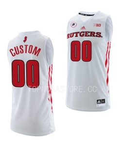 Custom Rutgers Scarlet Knights White Jersey 2022-23 Swingman Basketball