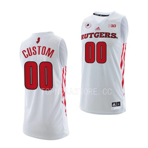 Custom Rutgers Scarlet Knights White Jersey 2022-23 Swingman Basketball