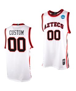 Custom San Diego State Aztecs 2023 NCAA March Madness White Throwback Jersey